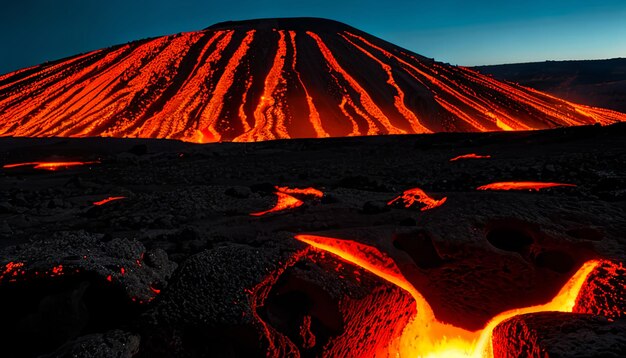 Foto fondo volcánico abstracto lava basáltica