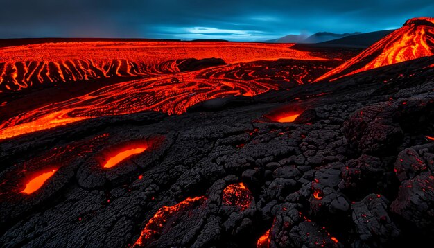 Foto fondo volcánico abstracto lava basáltica