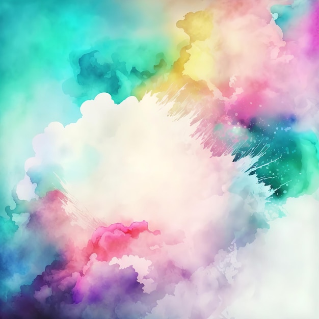 Fondo volumétrico colorido abstracto vibrante en forma de onda de nube