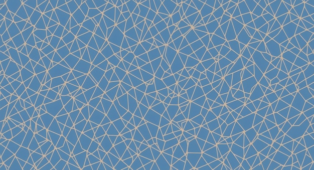 Fondo de Voronoi Patrones geométricos blancos sobre un fondo azul