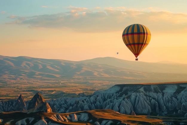 Fondo de vuelo del globo aerostático Generar Ai