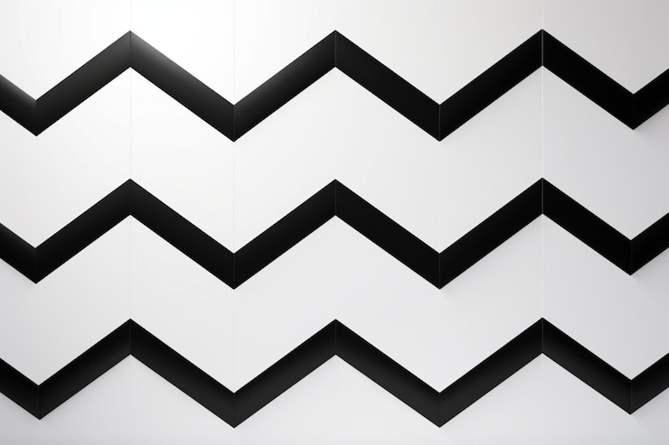 Foto fondo zigzag simple en blanco y negro con un diseño de imagen de fondo blanco y negro nítido