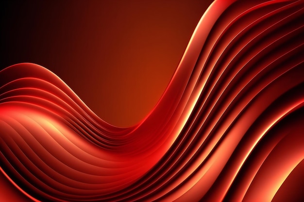 Fondos abstractos de movimiento de flujo de curva ondulada roja vectorial