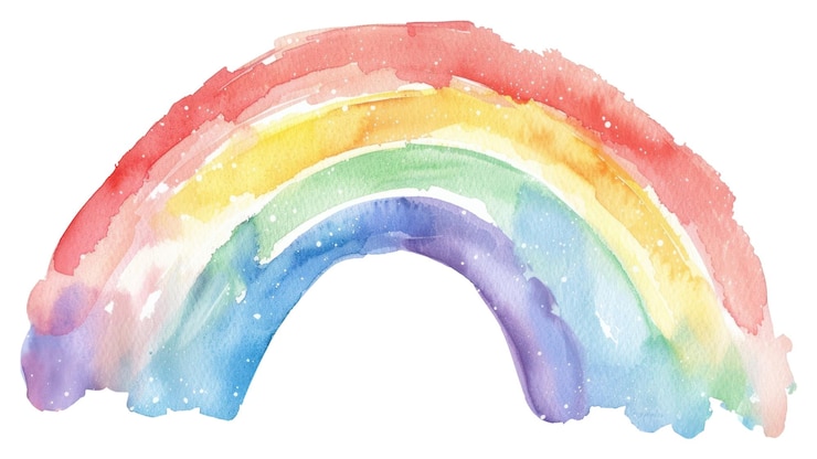 Foto los fondos de arco iris de png pintan agua