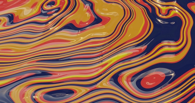Fondos de colores fluidos creativos abstractos Colores fluidos vibrantes de moda Render 3d Textura de fondo de arte grunge abstracto con salpicaduras de pintura colorida Ilustración de acuarela de hisopos de pincel