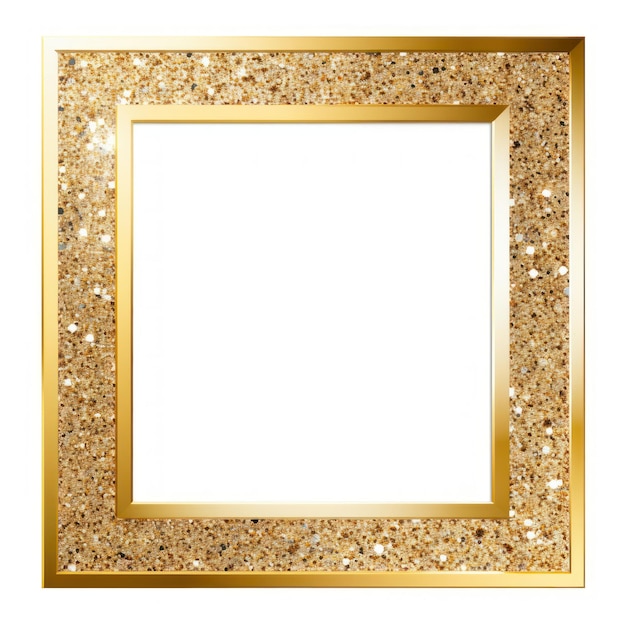 Fondos cuadrados enmarcado en oro