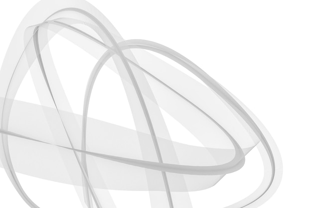 Los fondos de elementos de líneas onduladas transparentes representación 3d