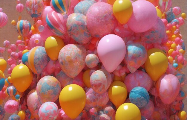 Fondos de globos de colores con patrón