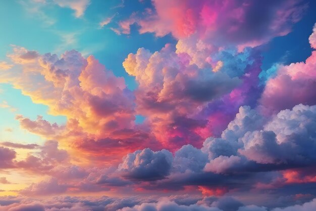 Fondos de nubes de cielo coloridos Fondos de nubes de cielo ai generado