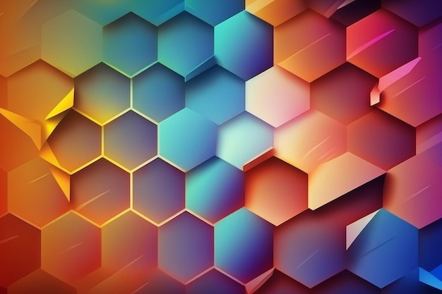 Fondos de pantalla coloridos de hexágonos que se pueden descargar gratis