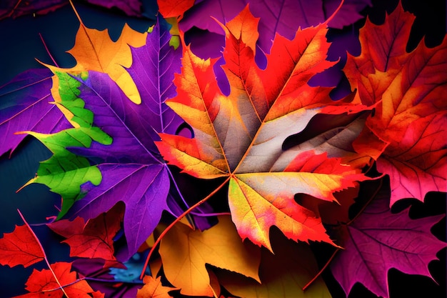 Fondos de pantalla coloridos de hojas de otoño que son de alta definición