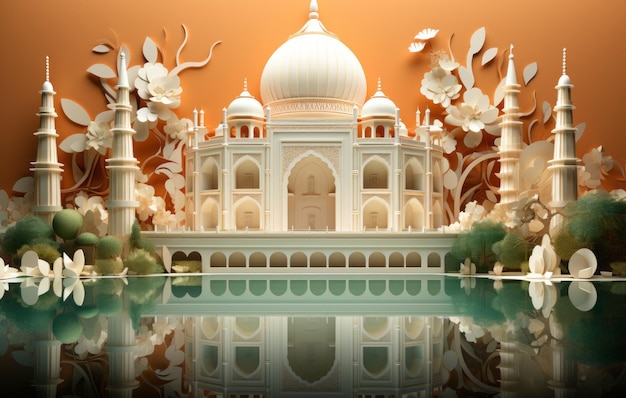 Fondos de pantalla de un hermoso e histórico edificio TajMahal en India