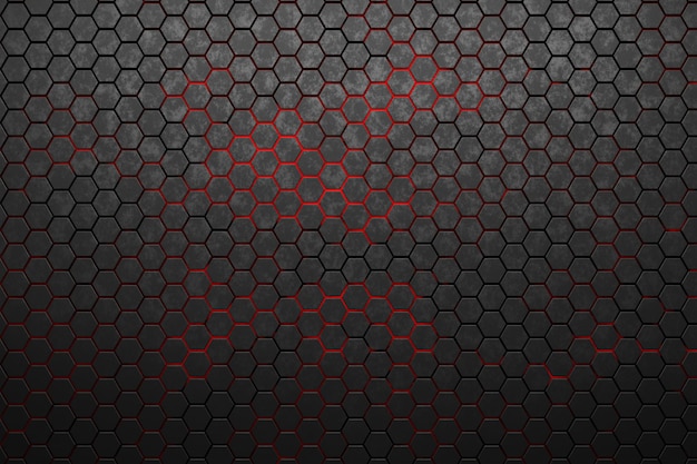 Fondos de pantalla de hexágonos rojos y negros que son gratis para tu escritorio