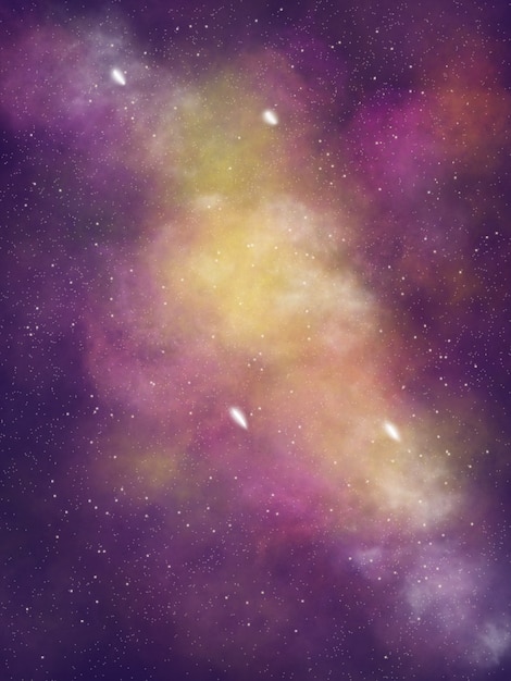 Fondos de pantalla ilustración amarillo galaxia nebulosa