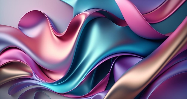 Fondos de pantalla de olas de colores abstractos y de fondo 3d