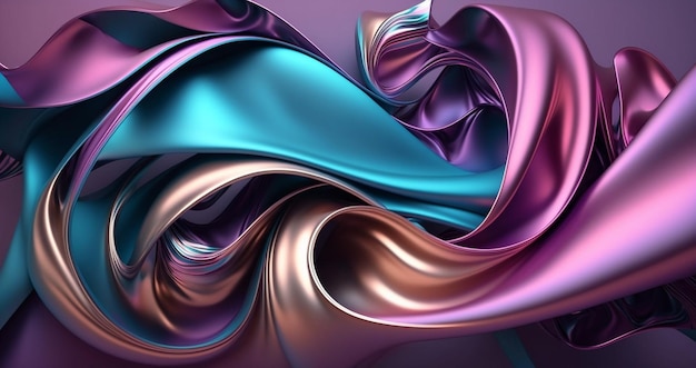 Fondos de pantalla de olas de colores abstractos y de fondo 3d