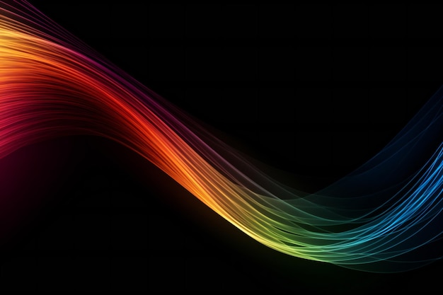 Fondos de pantalla de onda del arco iris para iPhone y Android.