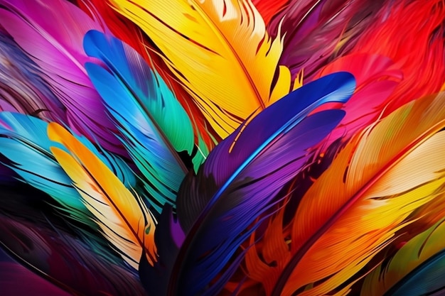 Fondos de pantalla de plumas de colores para iphone y android.