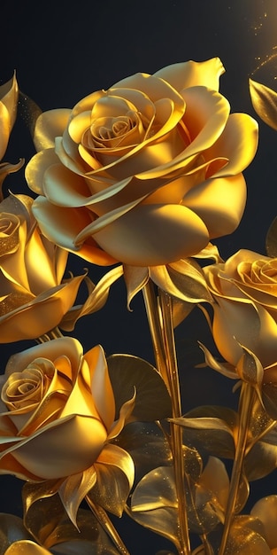 Fondos de pantalla de rosas doradas que están a la venta
