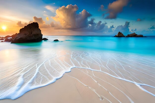 Foto fondos de las playas del mar costa azul e islas.