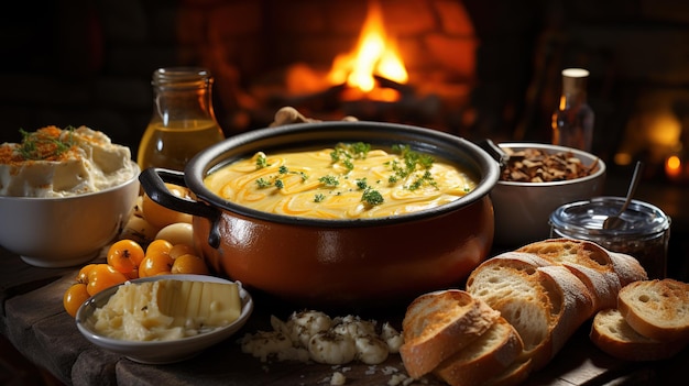 Fondue de queijo suíço