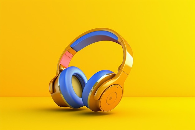 Fones de ouvido 3D modernos Ai generative