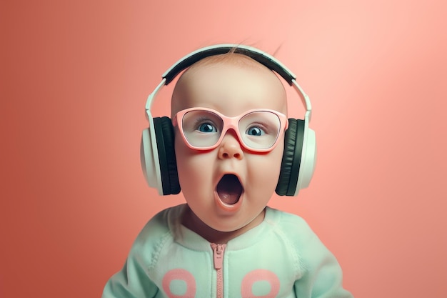 Fones de ouvido de música para bebês Criança engraçada Gerar Ai