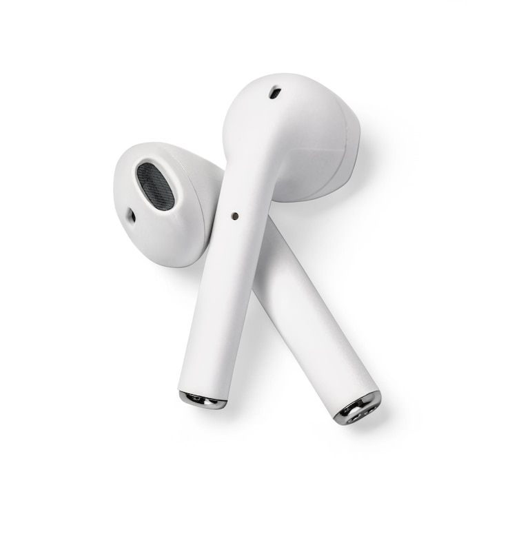 Foto fones de ouvido sem fio brancos
