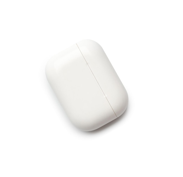 Fones de ouvido sem fios isolados em fundo branco