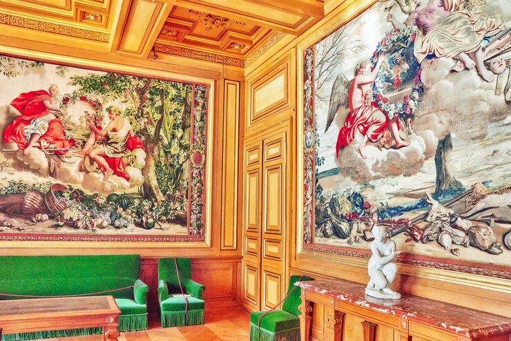 Foto fontainebleau frankreich 9. juli 2016 fontainebleau palace interiors chateau war einer der wichtigsten paläste der französischen könige vororte von paris