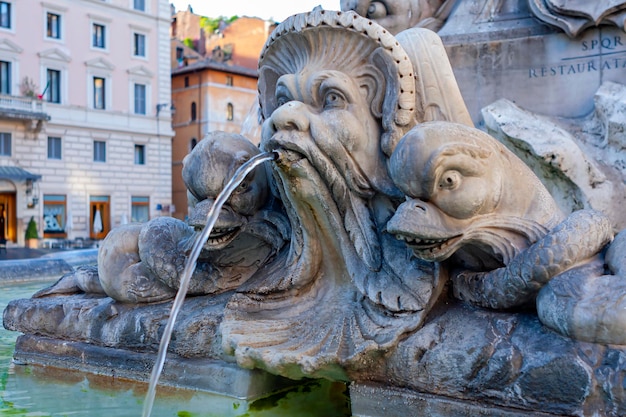 La Fontana de Trevi es una fuente del siglo XVIII en el distrito de Trevi en Roma Italia