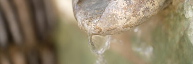 Fonte de água em água de nascente de montanha ou água de poço