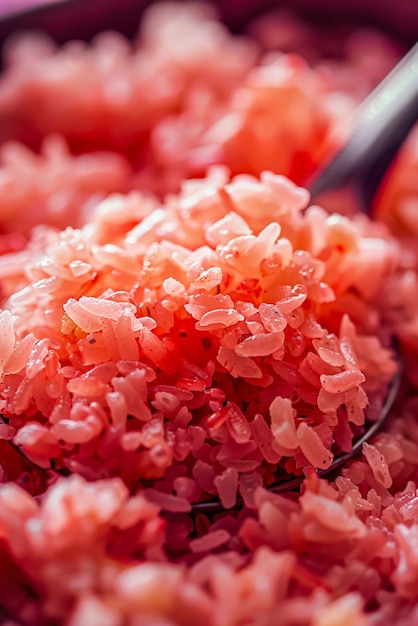 Fonte de arroz rosa novo e saudável