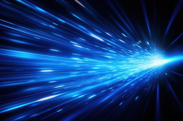 Fonte de raias de luz azul dinâmicas