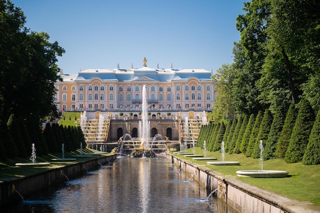 Fonte de Sansão em Peterhof Peterhof Palace and Park Ensemble Julho 2022