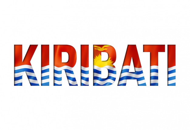 Fonte de texto de bandeira de kiribati