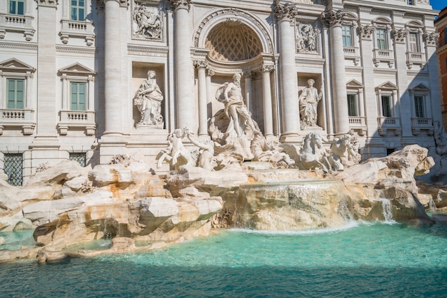 Fonte de Trevi em Roma, Itália