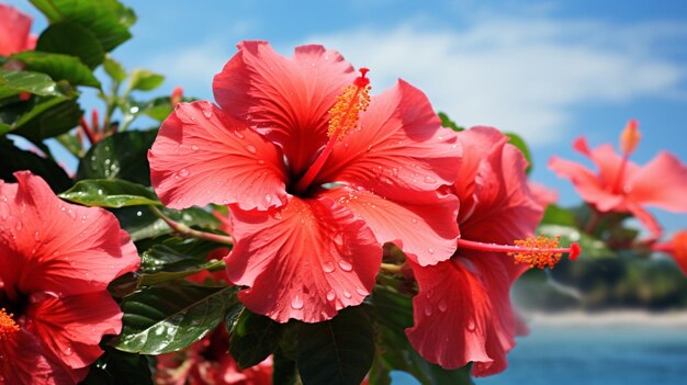 Foto fonte do hibisco tropical