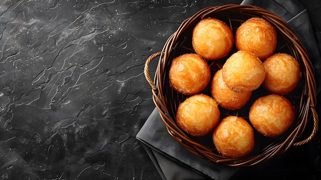 Fonte Elegança Beleza redonda de donuts frescos e açucarados