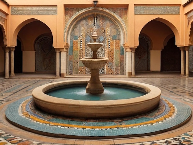 Fonte no pátio do Palácio da Condessa de Rabat, Marrocos