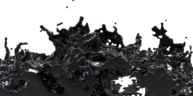 Fonte, tinta difundida no ar óleo cru abstrato óleo respingado ilustração 3D