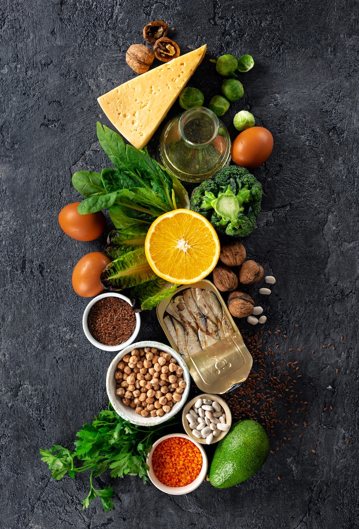 Foto fontes alimentares de ômega 3 e gorduras saudáveis