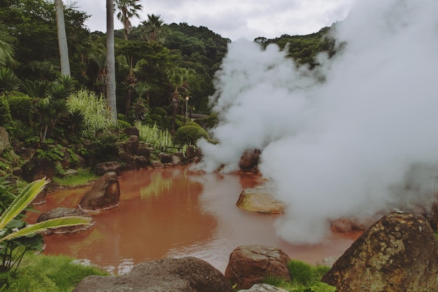 Fontes termais de beppu, japão