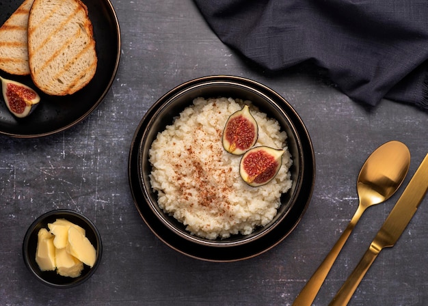 Food-Fotografie von Reisbrei