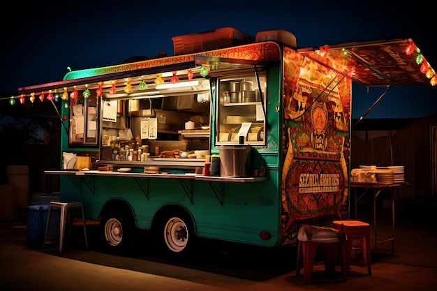 Food-Truck-Abenteuer, Foto mit mexikanischem Essen