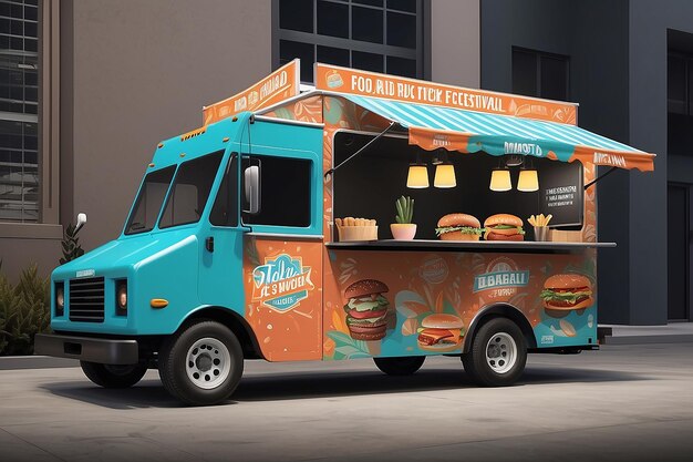 Food Truck Festival Branding Showcase Incorporar o logotipo em Food Truck Designs menus e materiais promocionais