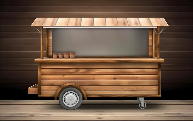 Foto food-truck-mockup mit kopierraum für das texy-food-wagen-konzept