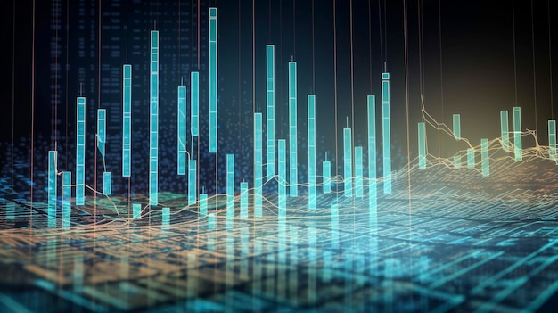 Forex conceito bolsa de valores e trader Negócios do mercado financeiro com análise de gráfico gráfico ai generative