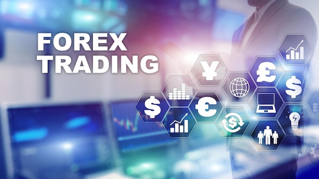 Forex Trading Grafikkonzept geeignet für Finanzinvestitionen oder Wirtschaftstrends Betriebswirtschaftlicher Hintergrund