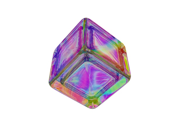 Forma en 3D Figura geométrica del arco iris Renderizado en 3D